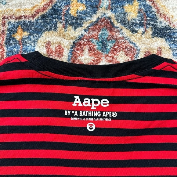 Aape NWT Striped Logo T-shirt Large - Picture 8 of 8